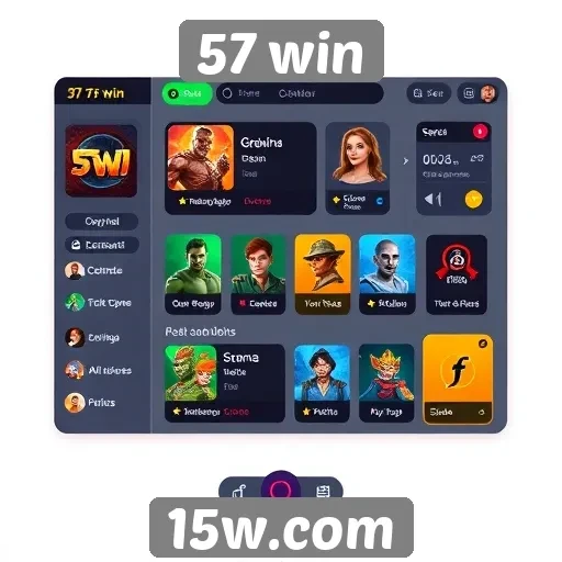 Interface do usuário do 57 win é intuitiva